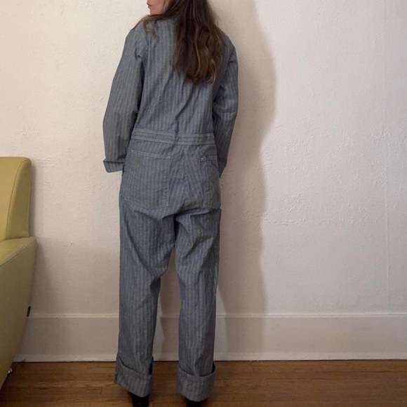 Vintage 40s / 50s Union Made Striped Coveralls - Picture 3 of 8